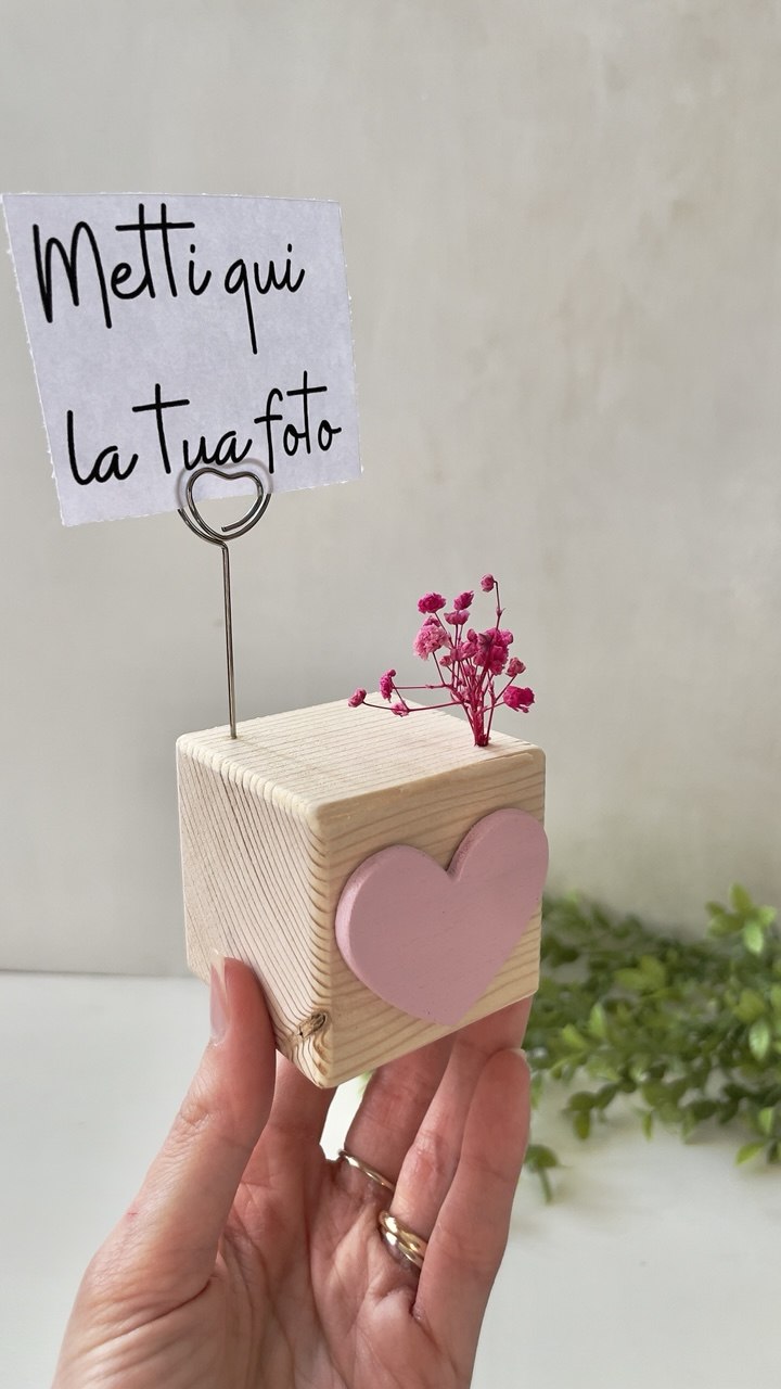 Cubetto portafoto con cuore