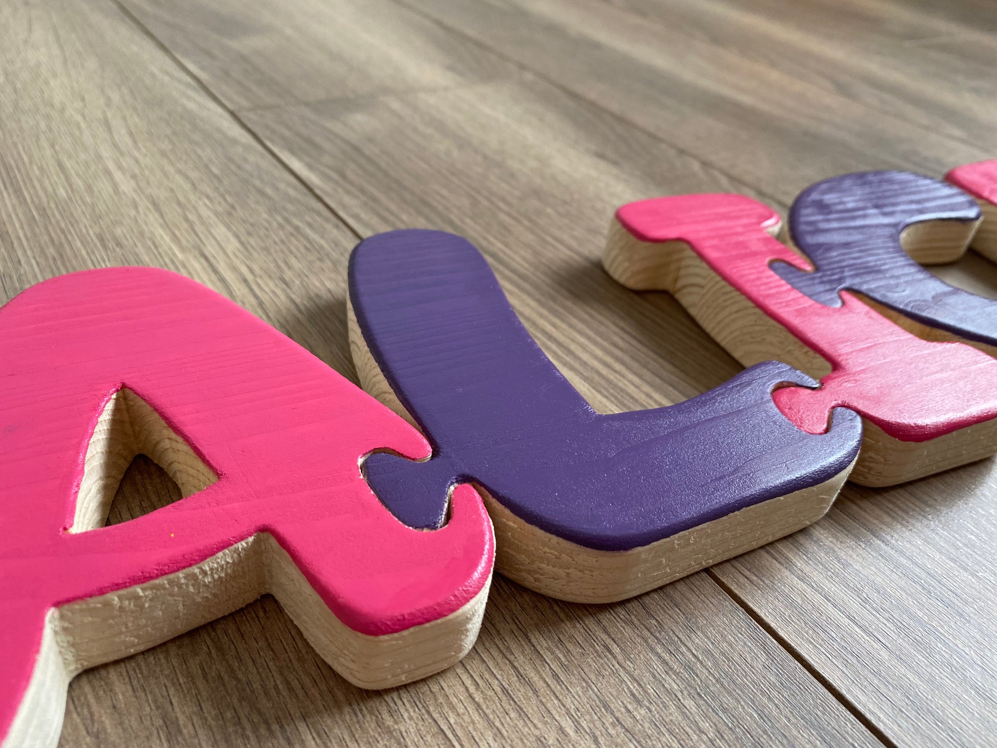 LETTERE INCASTRINE - gioco per bimbi in stile montessori - my heart wood