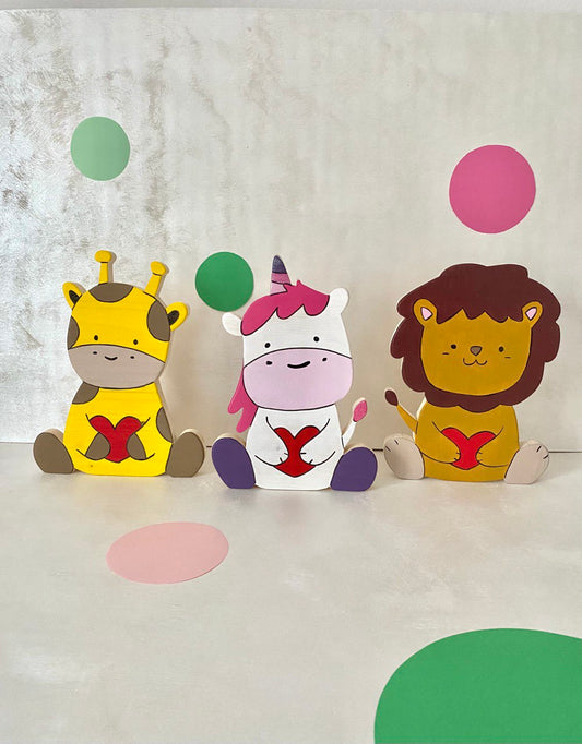 MyAnimals - Animaletto decorativo in legno  per la cameretta - my heart wood
